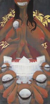 Bayanihan Bulag (2013) | Acrylic on Canvas 3' x 6'