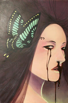 Nietzsche Diptych - The Abyss Gazes Also (2014) | Acrylic on Canvas